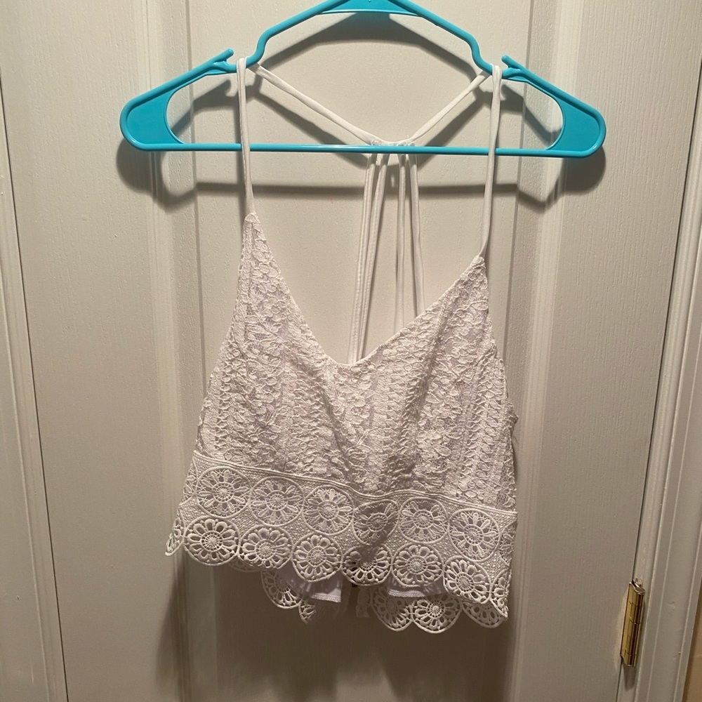 White crop top